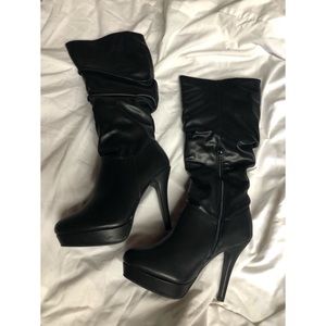 Womens Bamboo heeled boots.